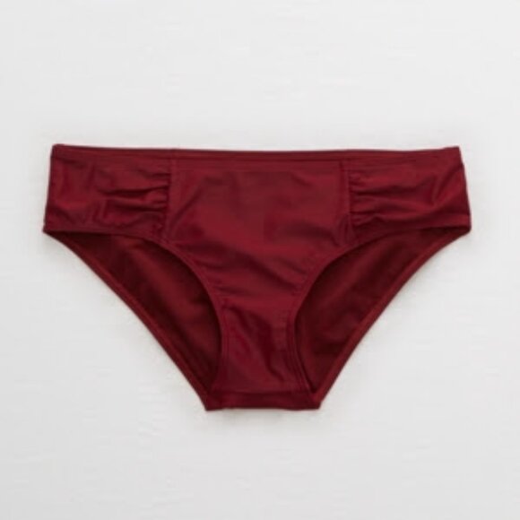 American Eagle Aerie Burgundy Hipster Bikini Cut Bottoms (Part of Set) - Picture 1 of 4